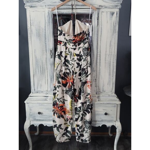 Katie May by Anthropologie Floral Silky Jumpsuit - New Medium - Picture 9 of 9
